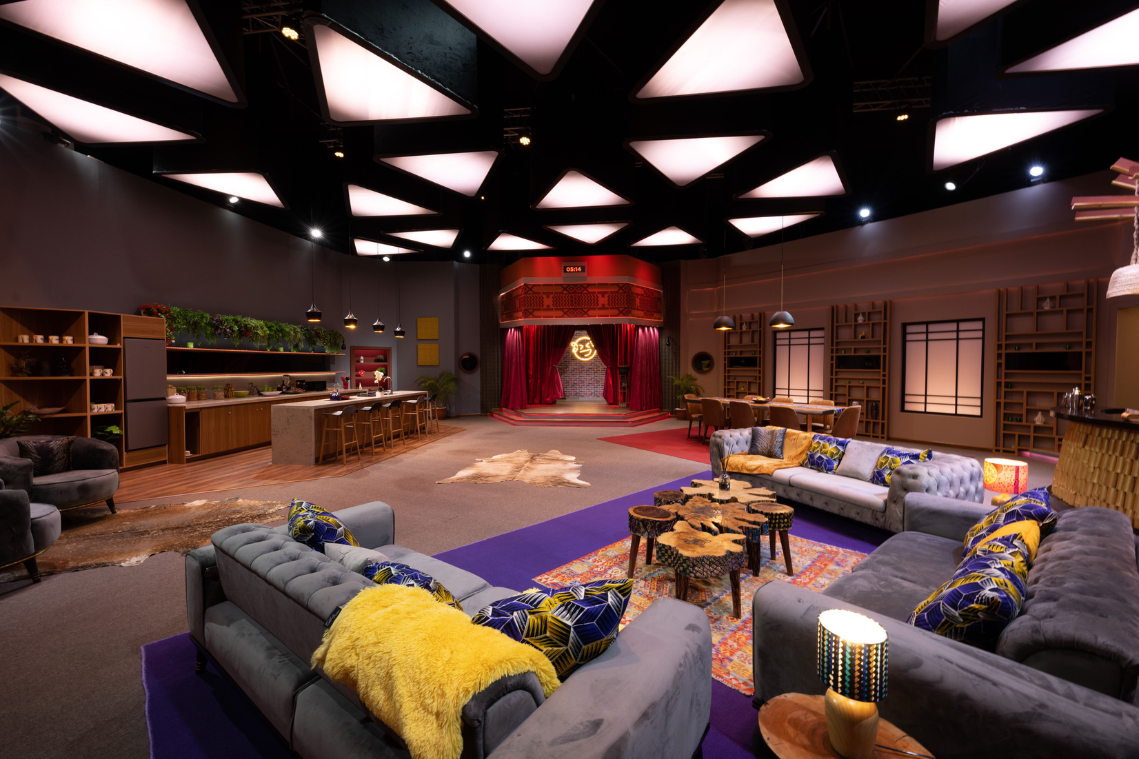 Last One Laughing Naija television set built by Livespot Scenic